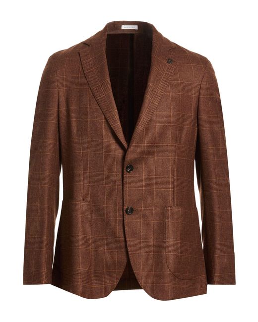 BRERAS Milano Brown Dark Blazer Virgin Wool for men