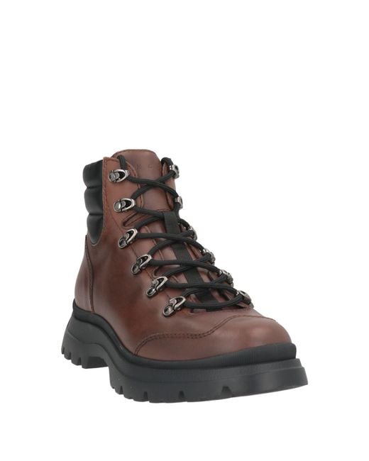 Hogan Brown Ankle Boots Leather for men