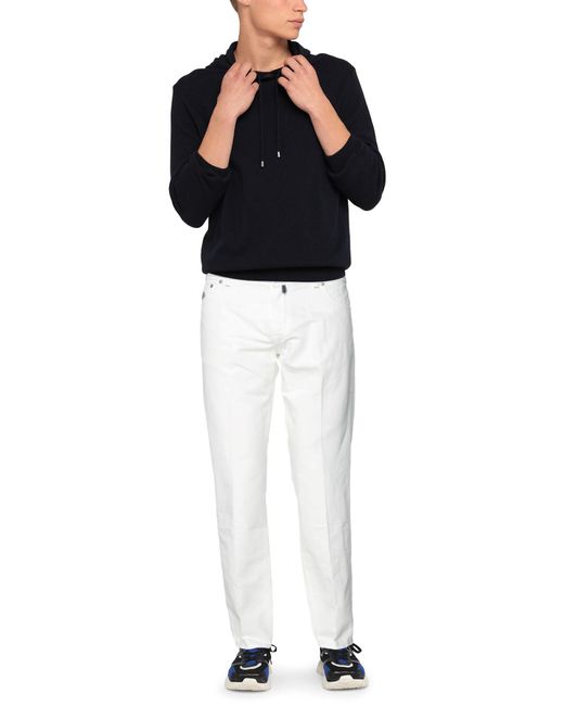 Luigi Borrelli Napoli White Trouser for men