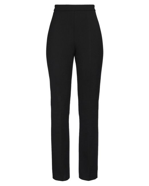 Sportmax Black Pants Polyester, Virgin Wool, Elastane