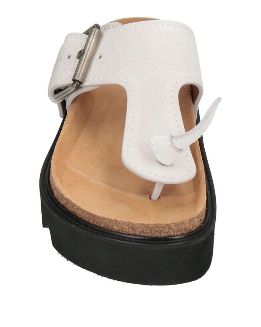 Acne White Toe Post Sandals
