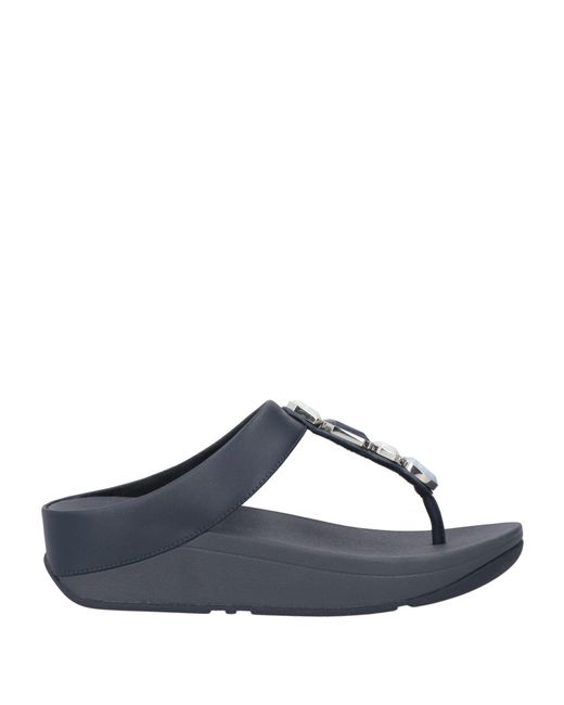 Fitflop Blue Thong Sandal Leather