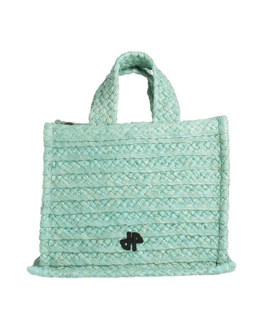 Patou Green Handbag Natural Raffia, Polyester