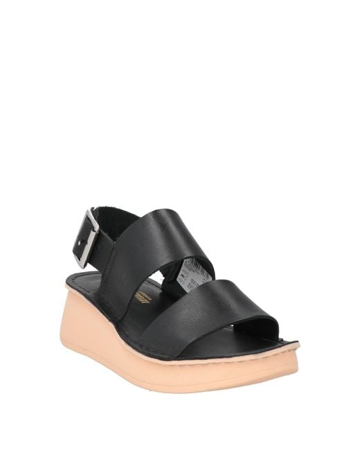 Clarks Black Authentic Polyveldt Sandals Leather