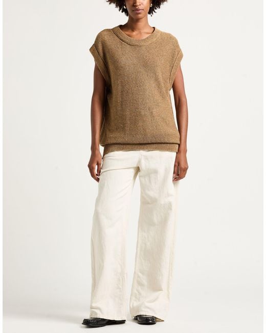 Aspesi Brown Sweater Linen
