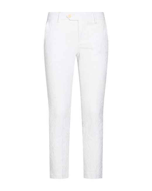 Roy Rogers White Pants Cotton, Polyester, Polyamide, Elastane