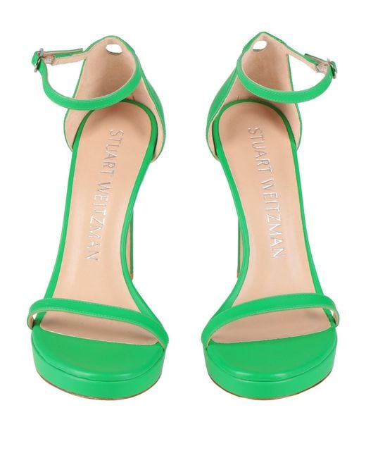 Stuart Weitzman Green Sandals Leather