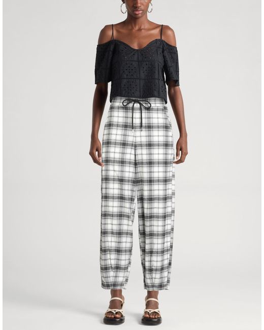 Motel Gray Pants Cotton