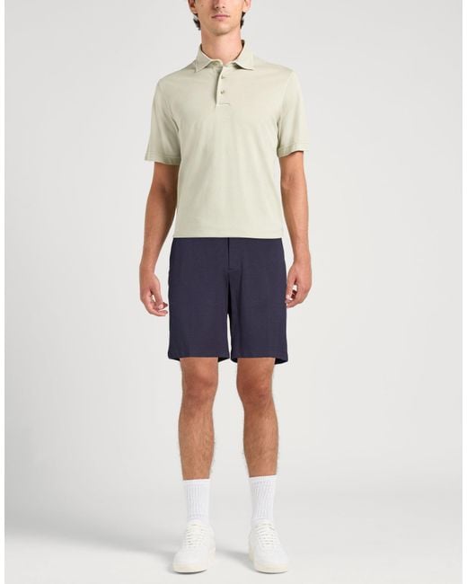 Alpha Studio Blue Midnight Shorts & Bermuda Shorts Viscose, Polyamide, Elastane for men