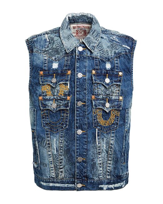 True Religion Jeansjacke/-mantel in Blue für Herren