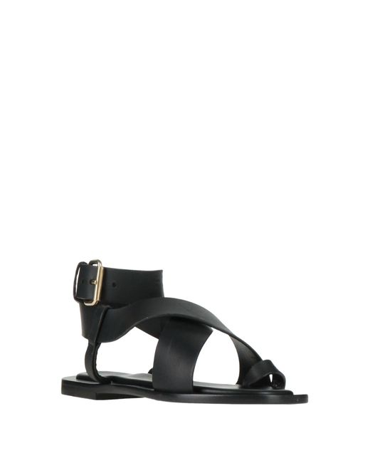 Mansur Gavriel Black Thong Sandal