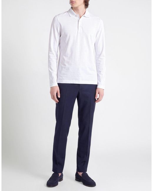 Polo Canali de hombre de color White