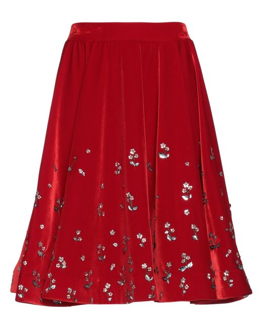 Manish Arora Red Midi Skirt