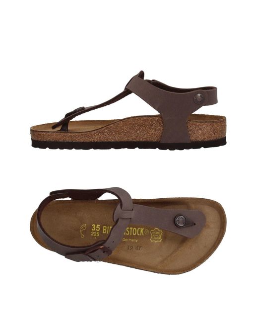 brown sandals with toe loop