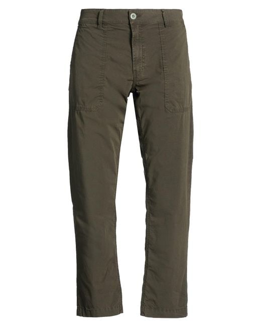 Modfitters Gray Military Pants Cotton, Elastane for men