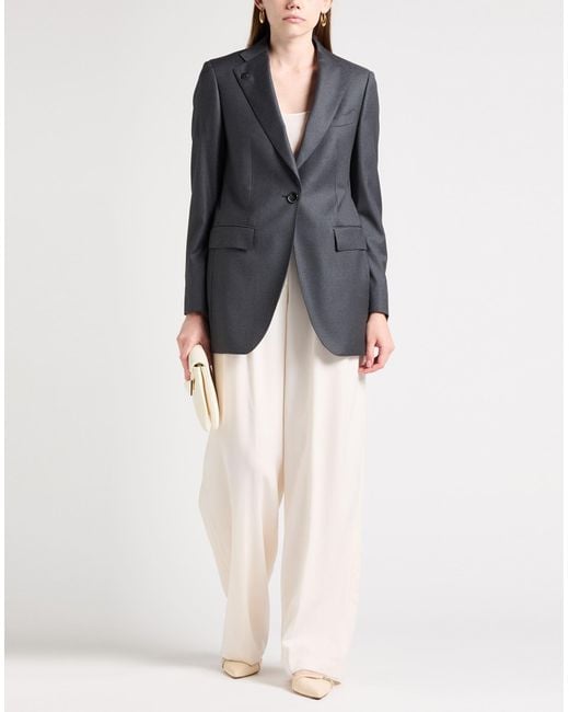 Gabriele Pasini Black Charcoal Blazer Virgin Wool