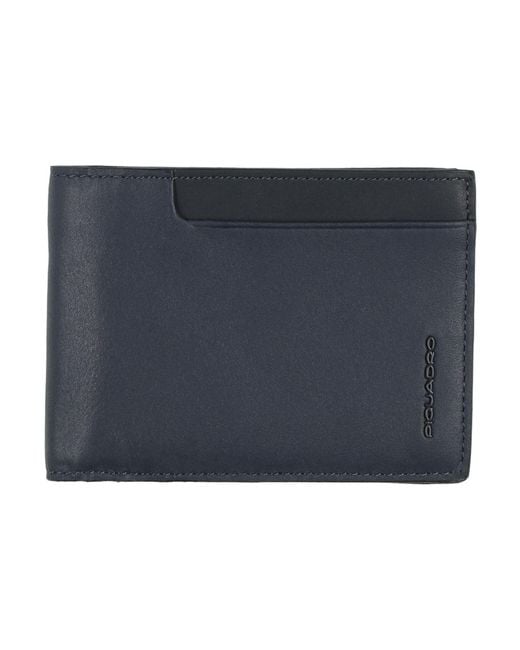 Piquadro Blue Midnight Wallet Leather for men