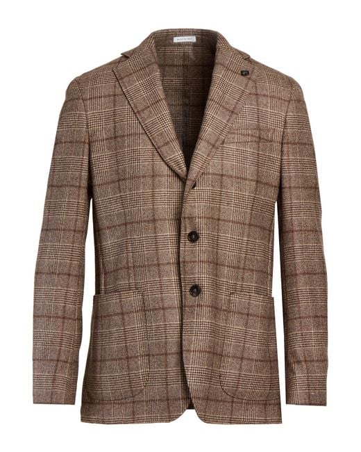 BRERAS Milano Brown Blazer Virgin Wool for men