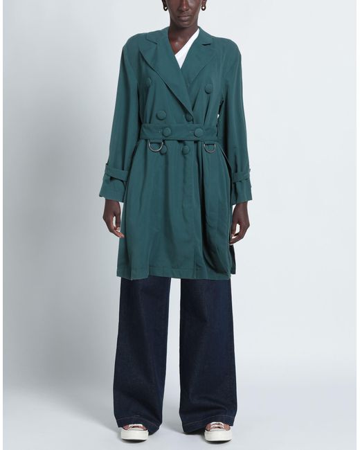 Emporio Armani Green Overcoat & Trench Coat