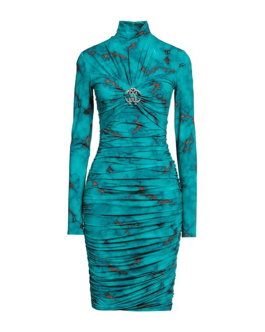 Roberto Cavalli Blue Midi Dress