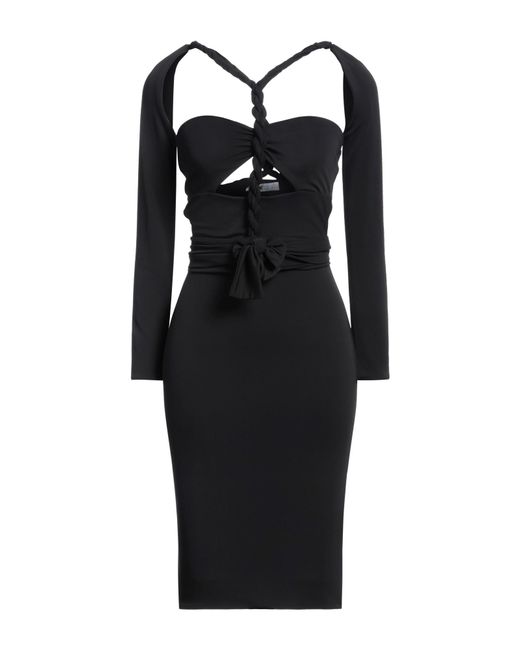 Amotea Black Mini Dress Polyester, Elastane