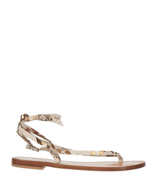 Emanuela Caruso Natural Thong Sandals
