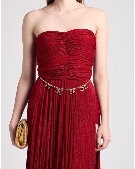 Elisabetta Franchi Red Maxi-Kleid