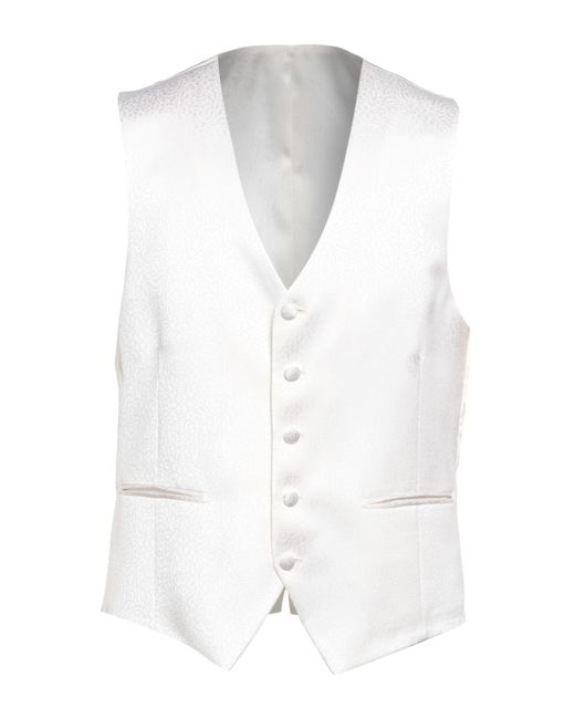 Paoloni White Tailored Vest for men