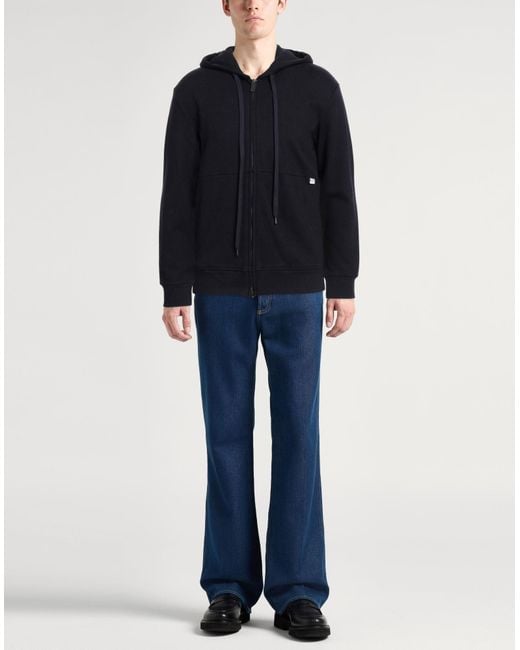 Paolo Pecora Blue Sweatshirt Cotton, Viscose, Polyamide, Elastane for men