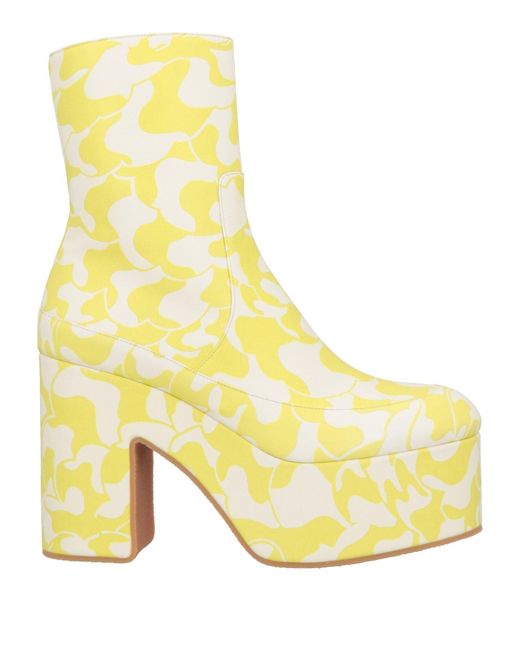 Dries Van Noten Yellow Ankle Boots