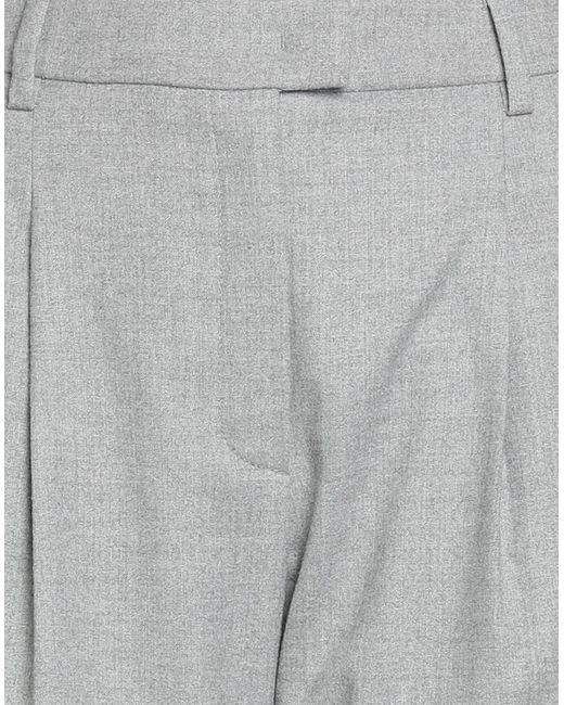 Seductive Gray Pants Wool, Polyester, Viscose, Elastane