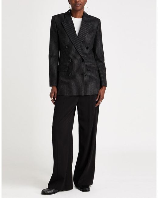 Isabel Marant Black Charcoal Blazer Wool, Synthetic Fibers, Polyamide, Cashmere, Elastane