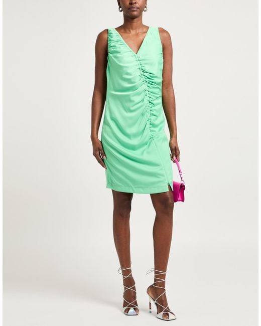 Pinko Green Midi Dress Polyester