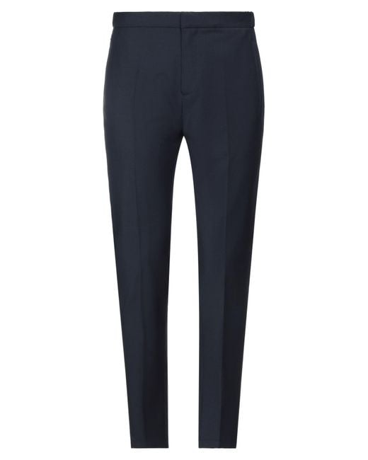 120% Lino Blue Pants for men