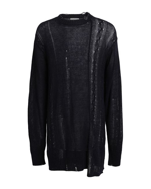 Yohji Yamamoto Blue Sweater Cotton, Linen for men