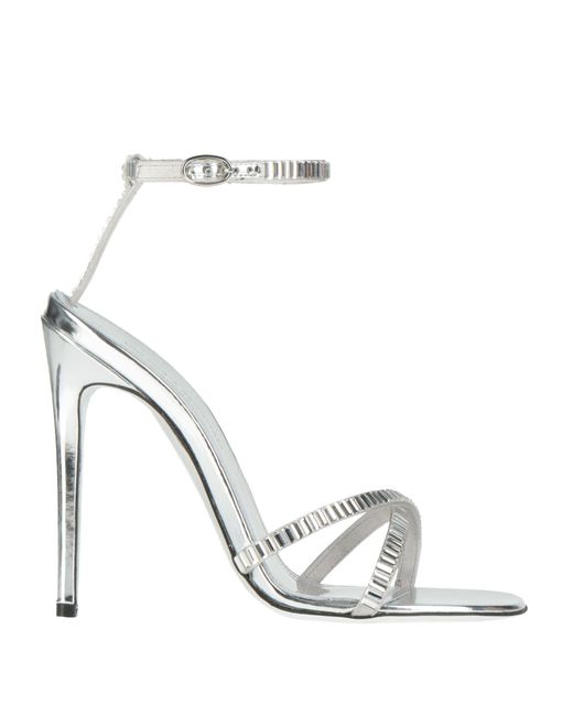 Victoria Beckham White Sandals Textile Fibers