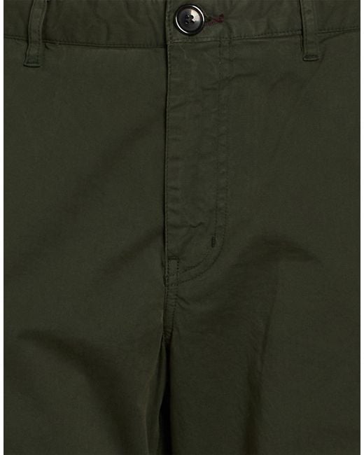 Paul Smith Green Pants Cotton, Elastane for men