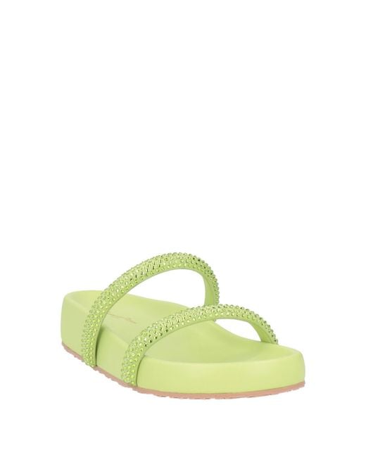 Sergio Rossi Green Sandals Leather