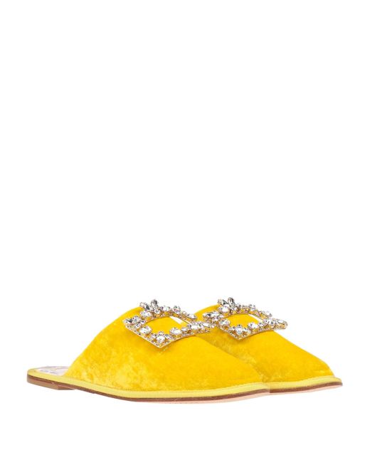 Roger Vivier Yellow Mules & Clogs