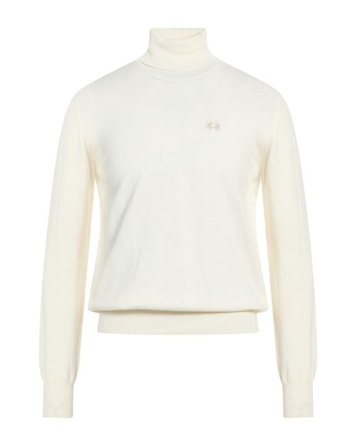 La Martina White Turtleneck for men