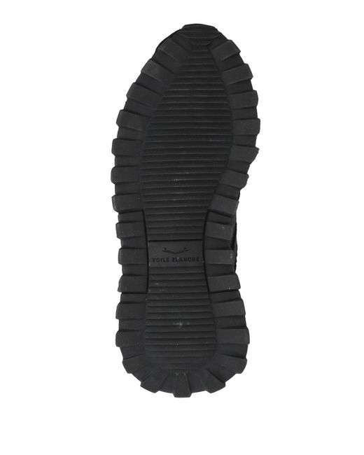 Voile Blanche Black Sneakers Leather, Textile Fibers