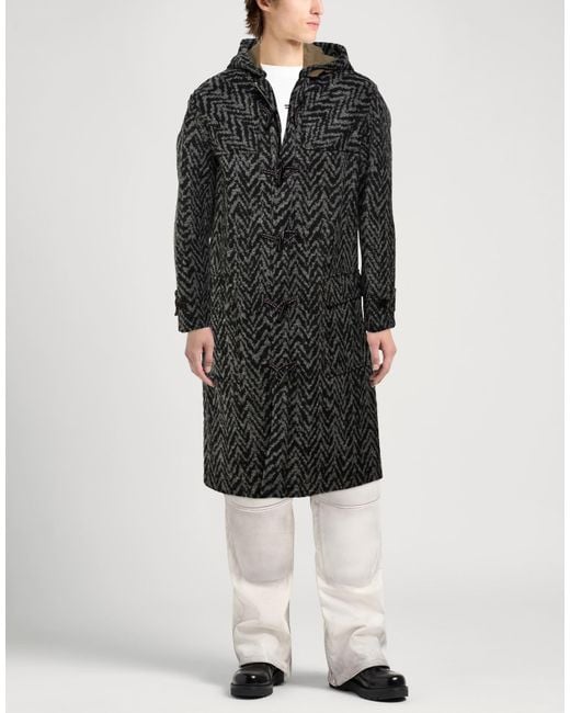 Kris Van Assche Black Coat Wool, Polyamide for men
