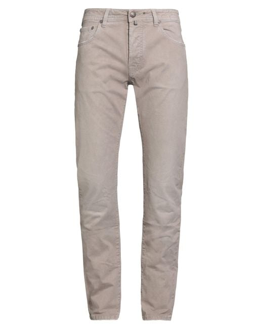Jacob Cohen Gray Pants Cotton, Elastane for men