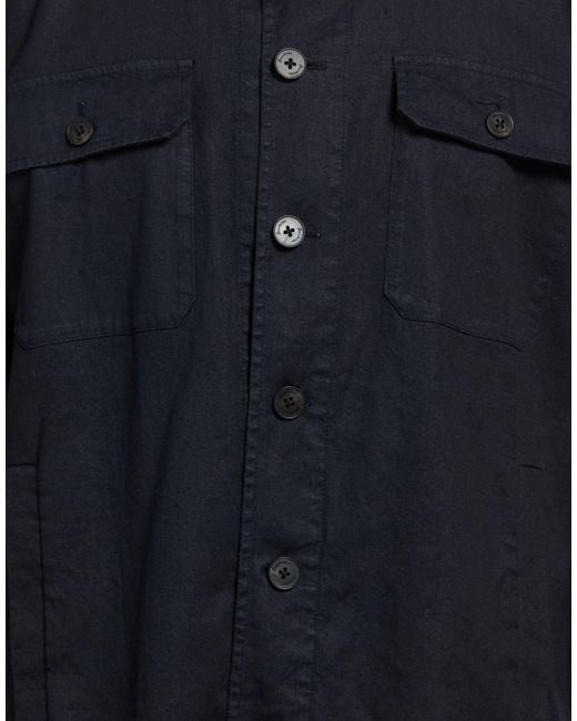 Drumohr Blue Jacket Linen, Cotton, Elastane for men