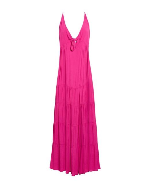 Miss Bikini Pink Fuchsia Maxi Dress Rayon