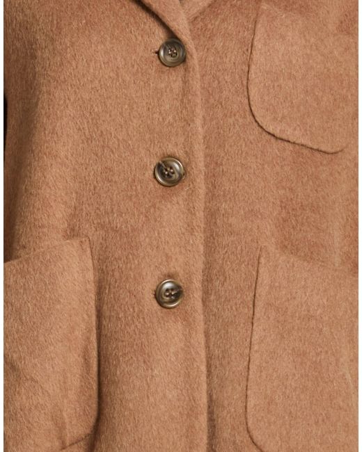 Kiltie Brown Jacket Alpaca Wool, Polyamide, Virgin Wool