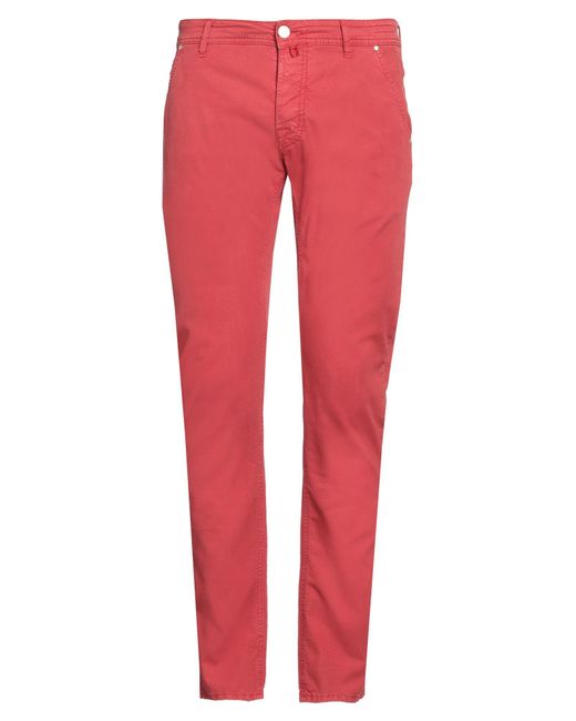 Jacob Cohen Red Pants Cotton, Polyester, Elastane for men