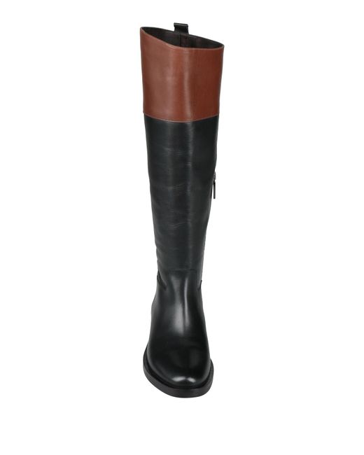 Pollini Black Boot Leather