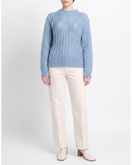 Dondup Blue Slate Sweater Alpaca Wool, Polyamide, Wool
