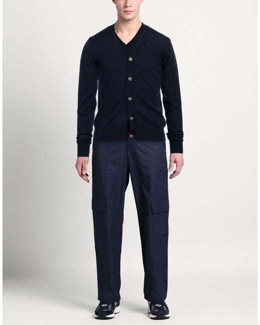 White Wise Blue Cardigan for men